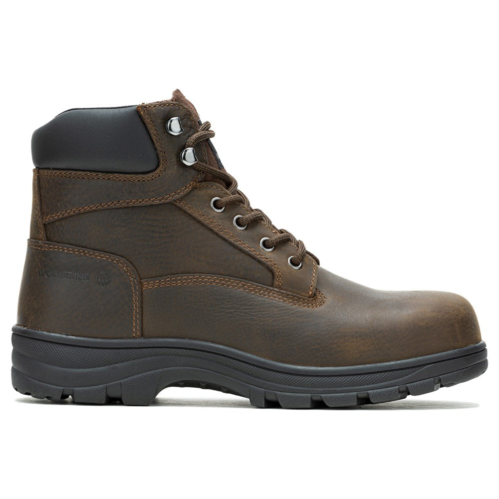 Carlsbad Men's Soft Toe Mid Wide 6" Wolverine Work Boot ,  brown