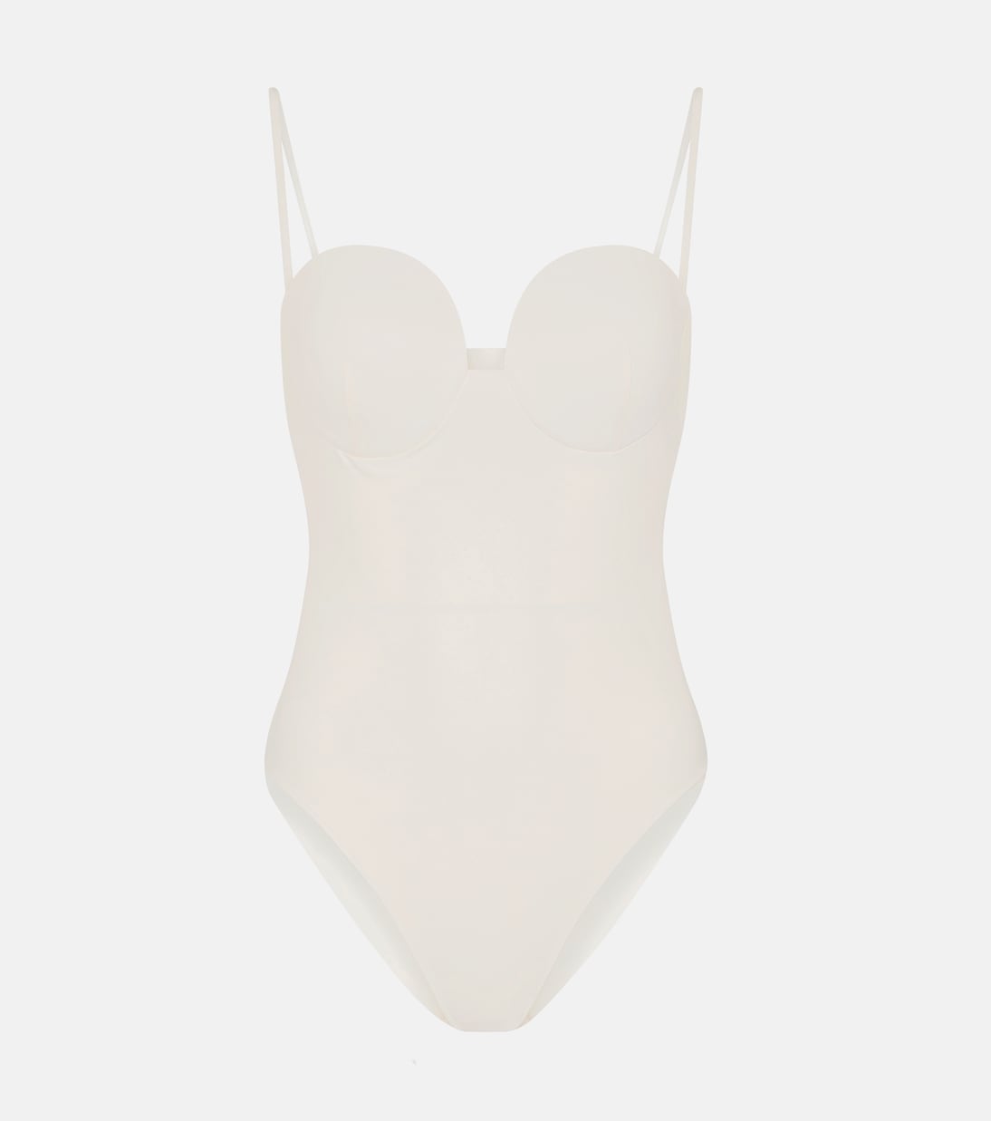 Magda Butrym bustier swimsuit, white