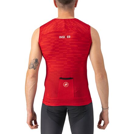 Sleeveless jersey Insider men's Castelli, dark red