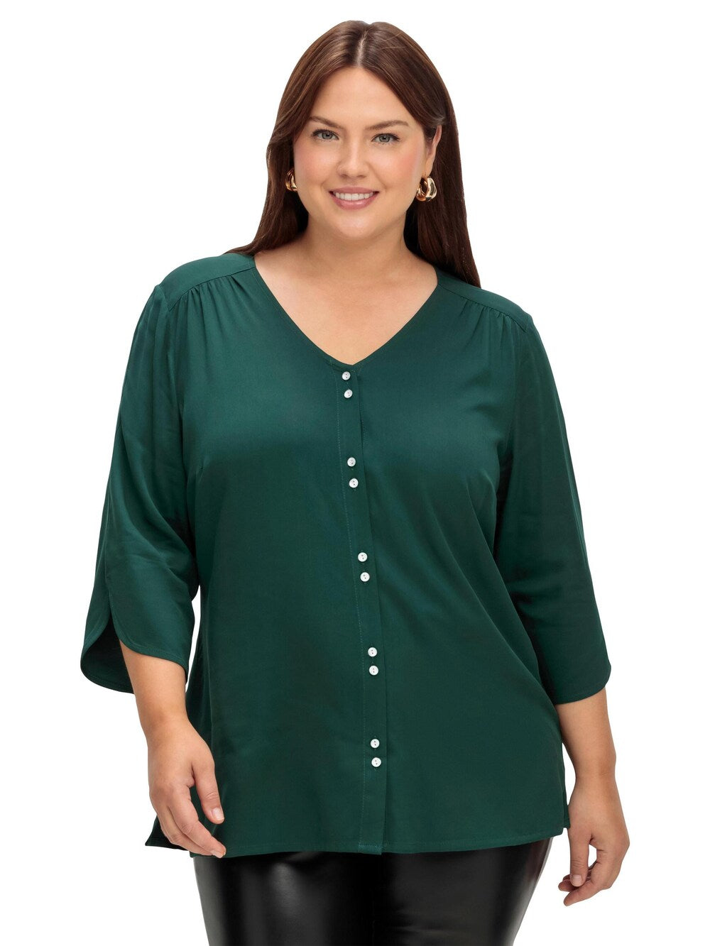 Sheego blouse, dark green