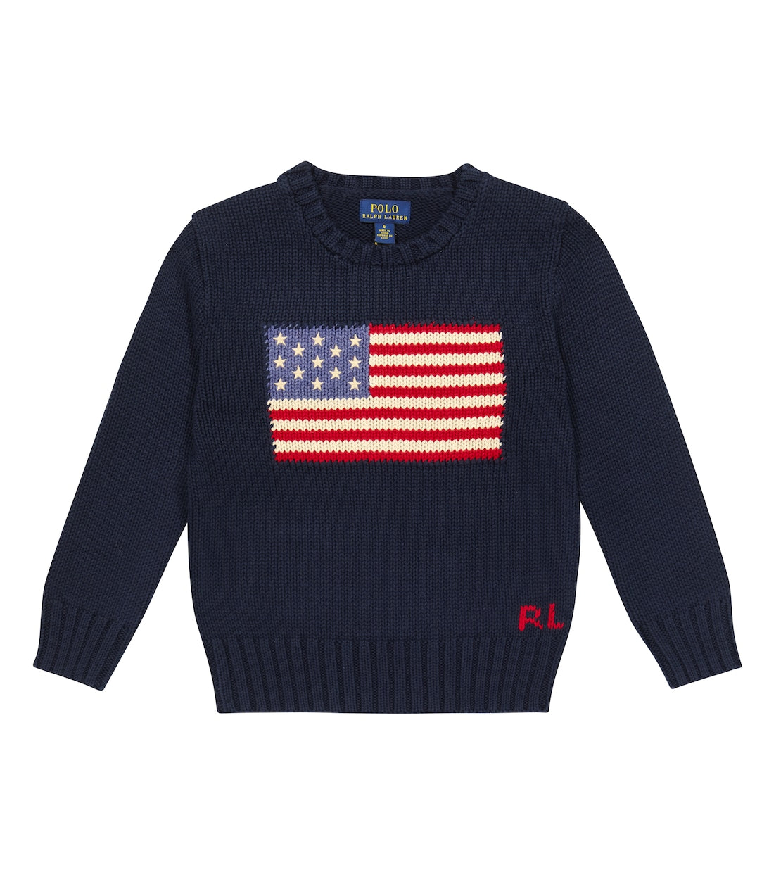 Polo Ralph Lauren intarsia cotton sweater, blue