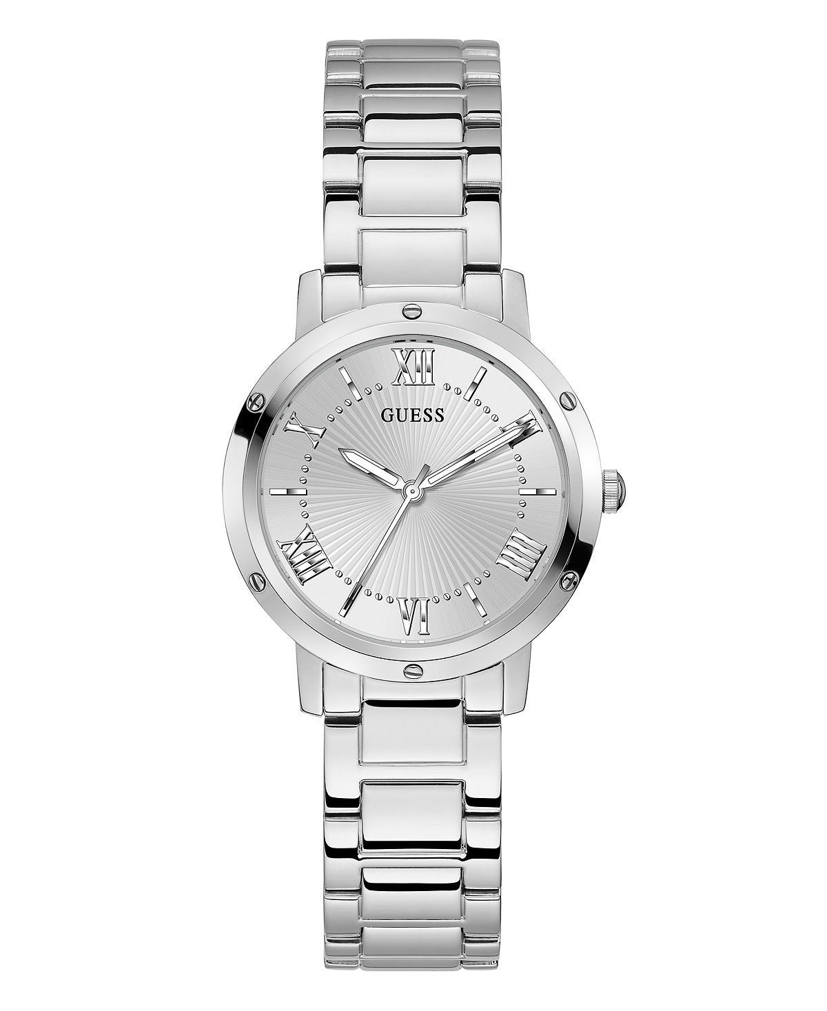 GUESS Women's Silver Stainless Steel Bracelet Watch, 34mm