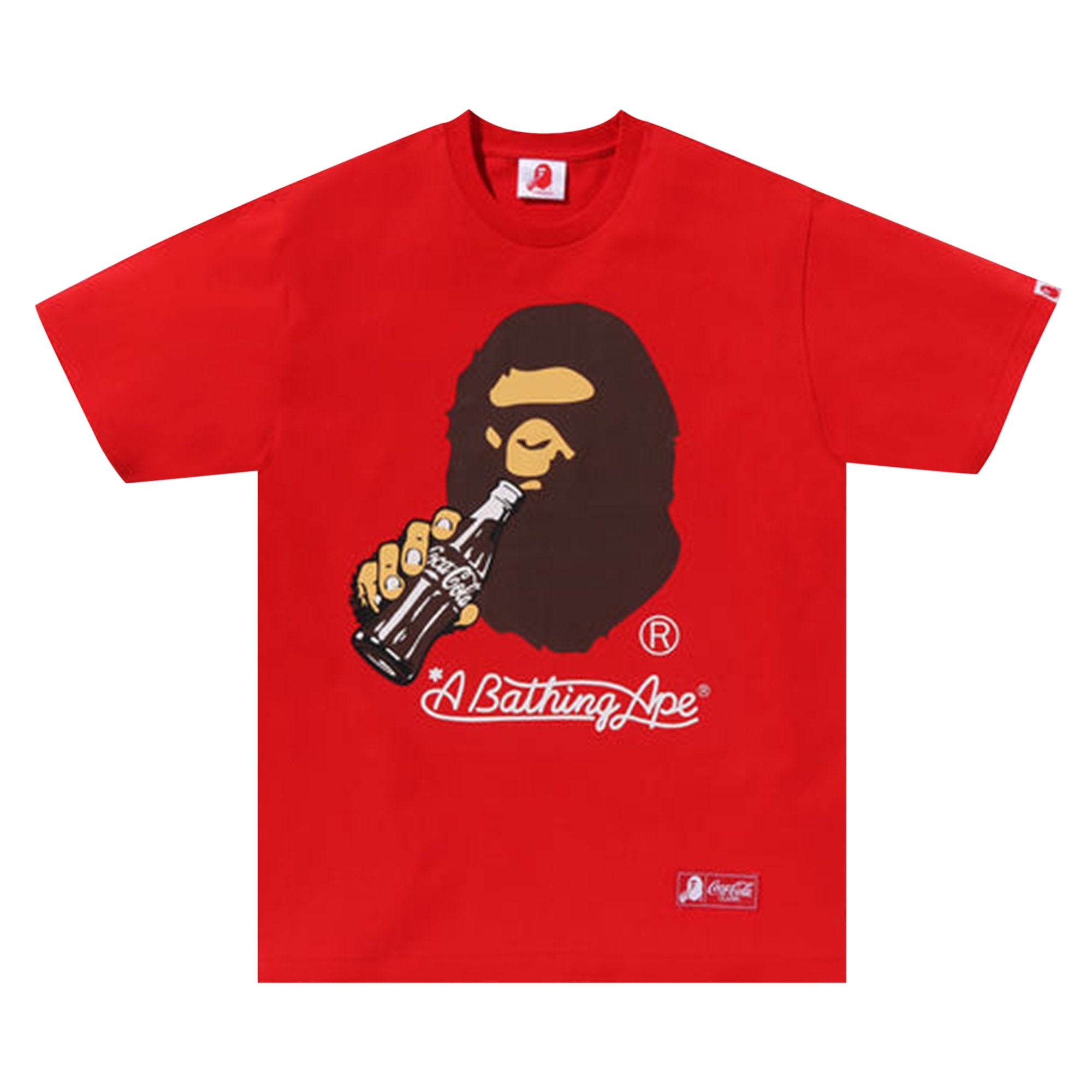 BAPE x Coca-Cola Ape Head T-shirt, red