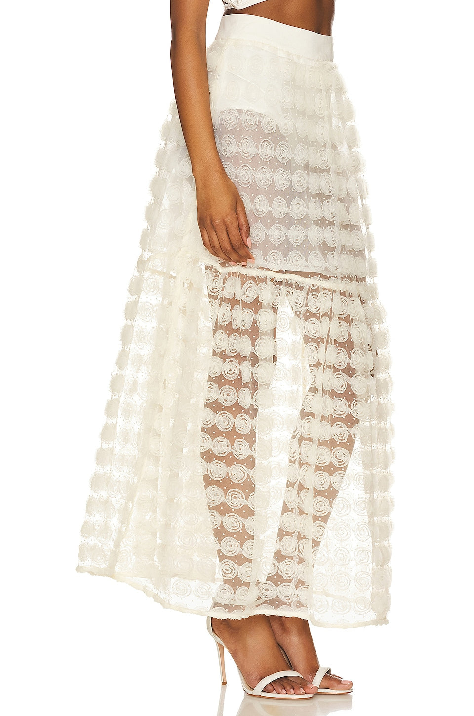 Maxi skirt For Love & Lemons Sienna, white