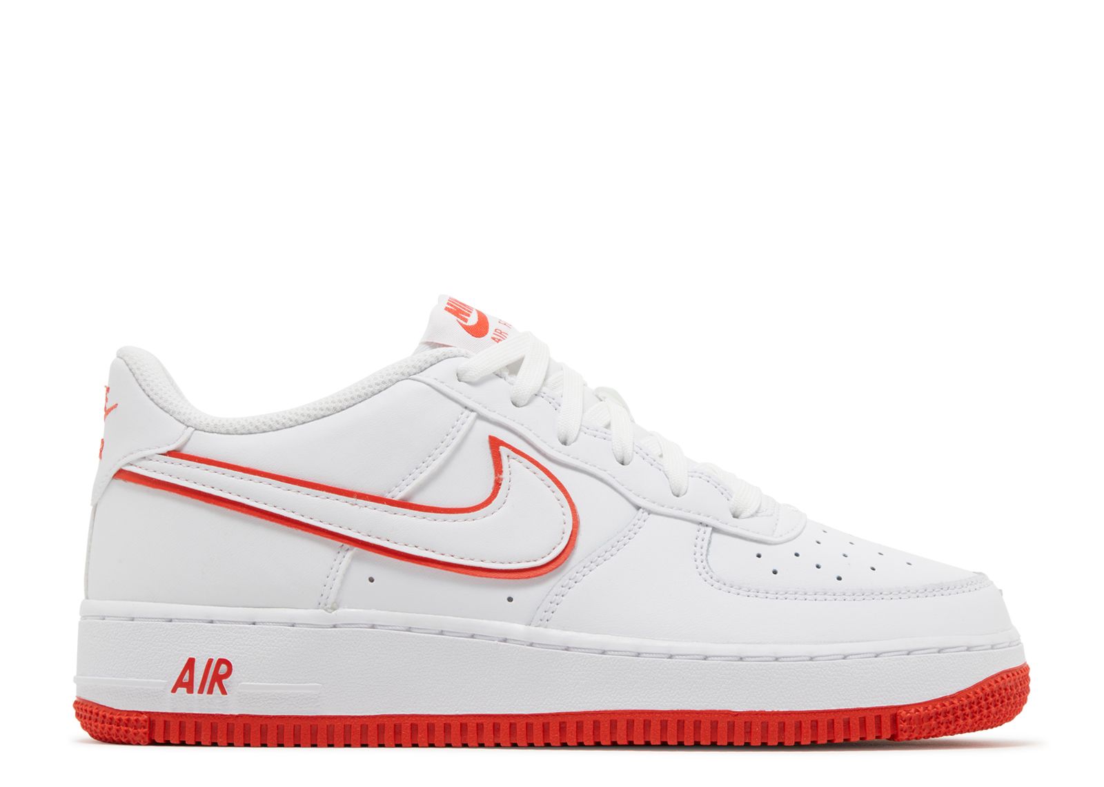 Nike Air Force 1 Gs 'White Picante Red' Sneakers, White