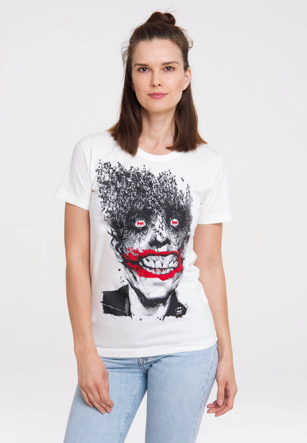 Shirt LOGOSHIRT Batman - Joker Bats, white