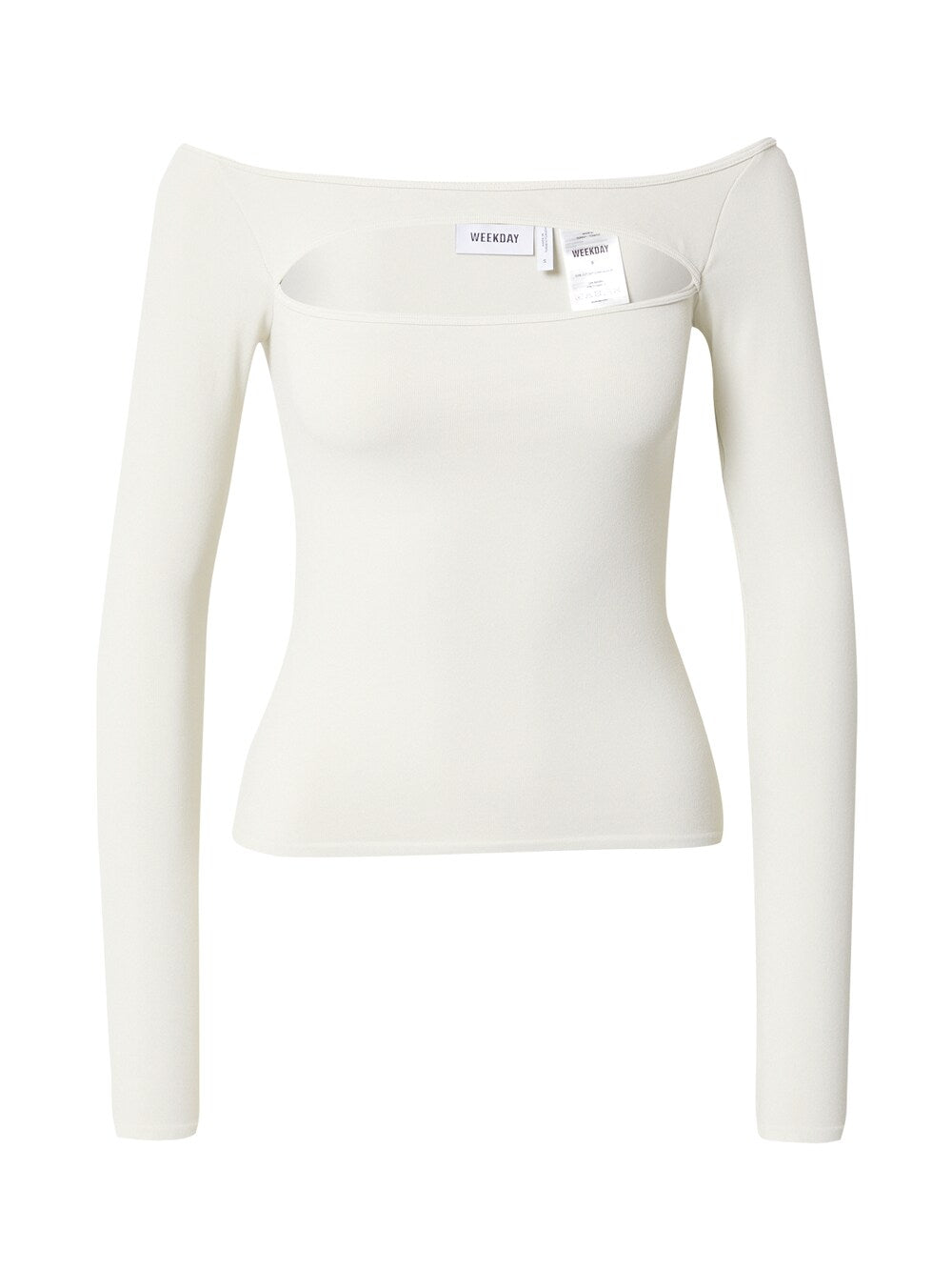 WEEKDAY Evie shirt, natural white