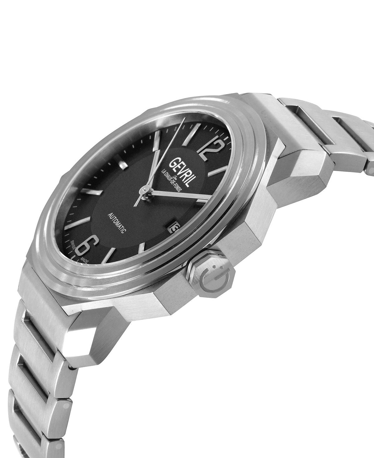 Men's Swiss Roosevelt automatic watch in grade 2 titanium, 43 mm Gevril