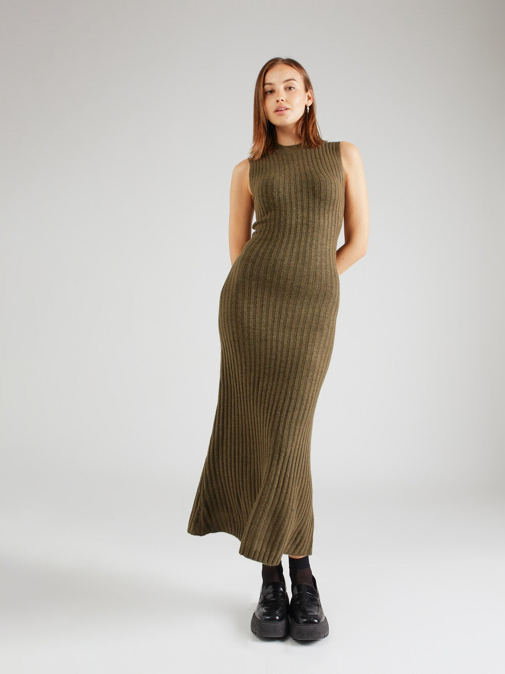 Topshop knitted dress, khaki