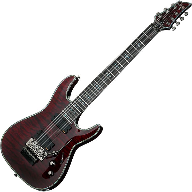 جيتار كهربائي Schecter Hellraiser C-7 FR جيتار كهربائي باللون الكرزي الأسود