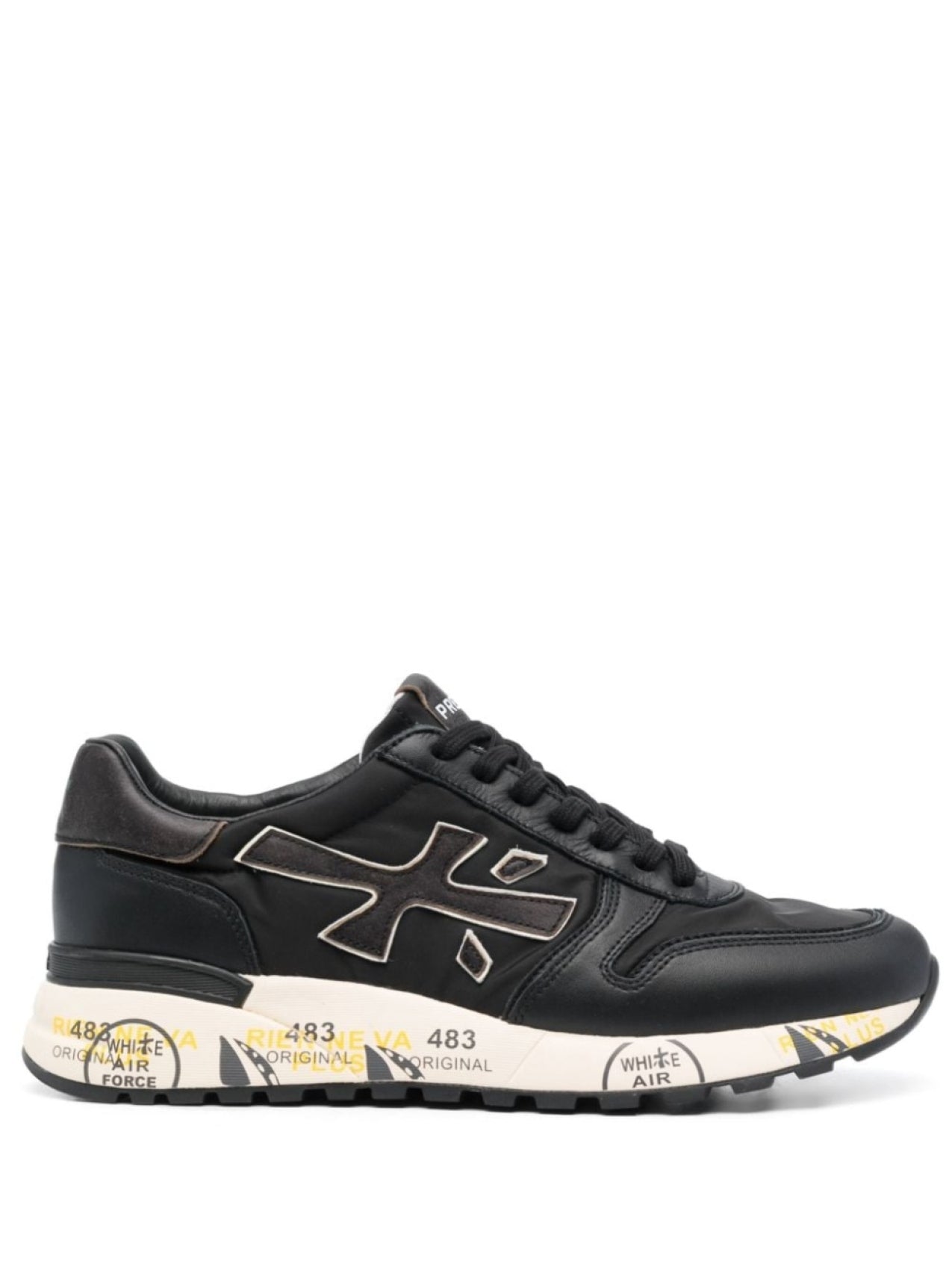 Premiata Mick sneakers with logo patch, black