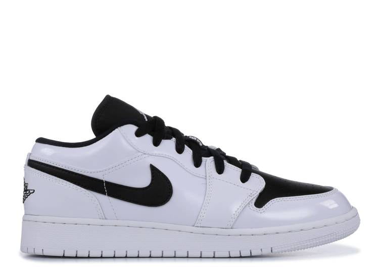 حذاء رياضي AIR JORDAN 1 RETRO LOW GS 'WHITE BLACK'، أبيض