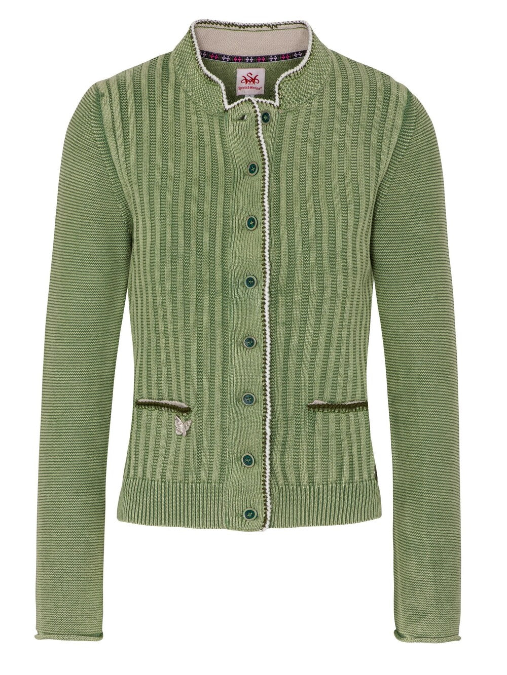 Knitted cardigan SPIETH & WENSKY Alexa, green