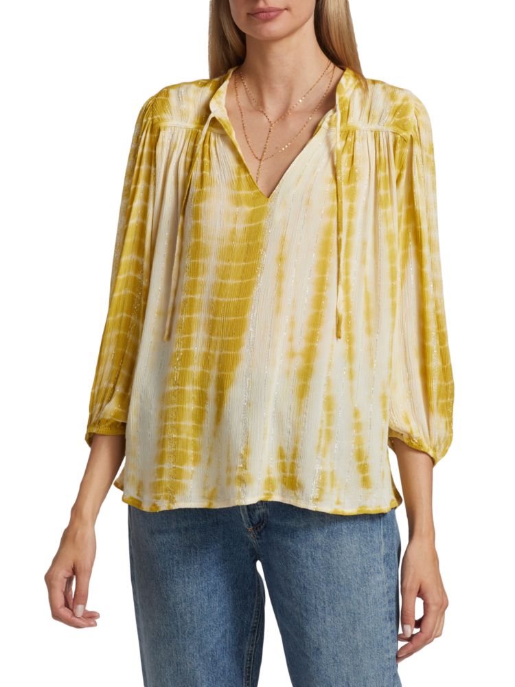 Ba&Sh tie-dye Kea blouse in Ocre