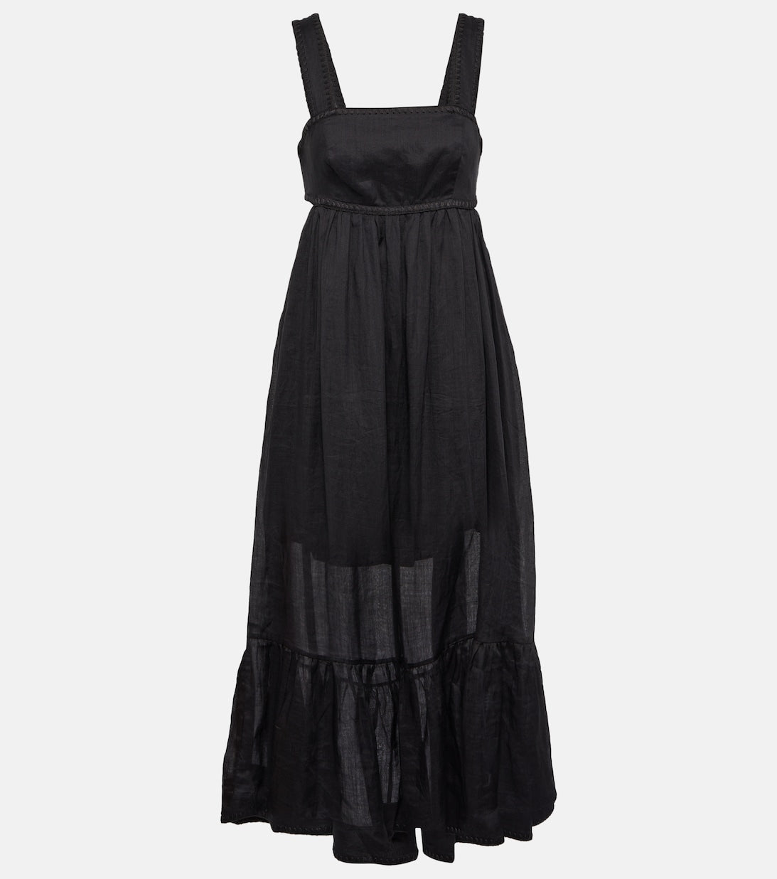 Ramie ZIMMERMANN midi dress, black