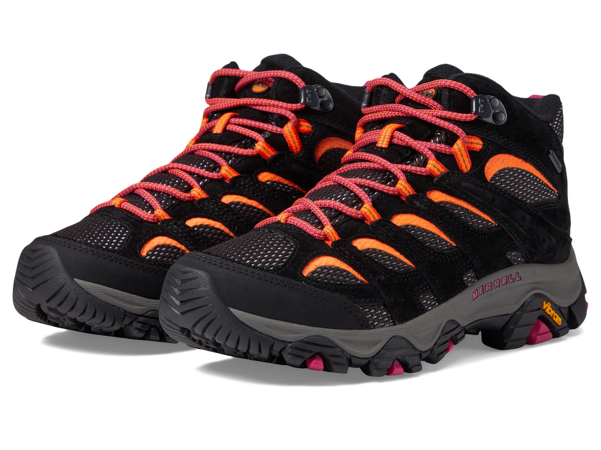 حذاء Merrell Moab 3 Mid المقاوم للماء للمشي لمسافات طويلة، أسود/متعدد الألوان