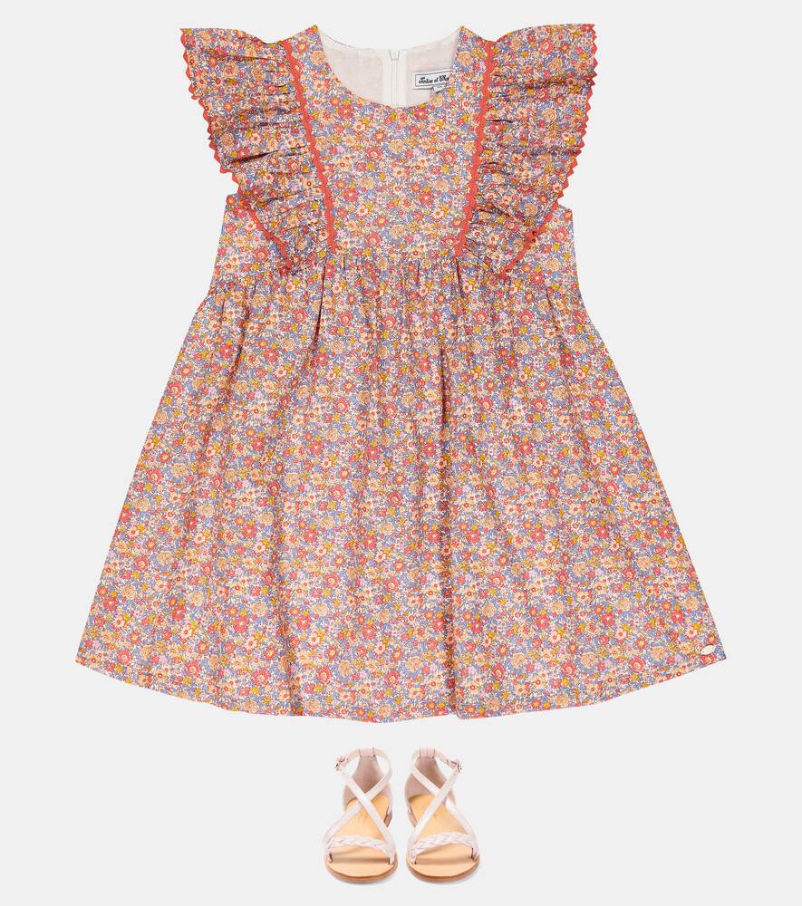 Tartine et Chocolat cotton dress with floral print, multicolor