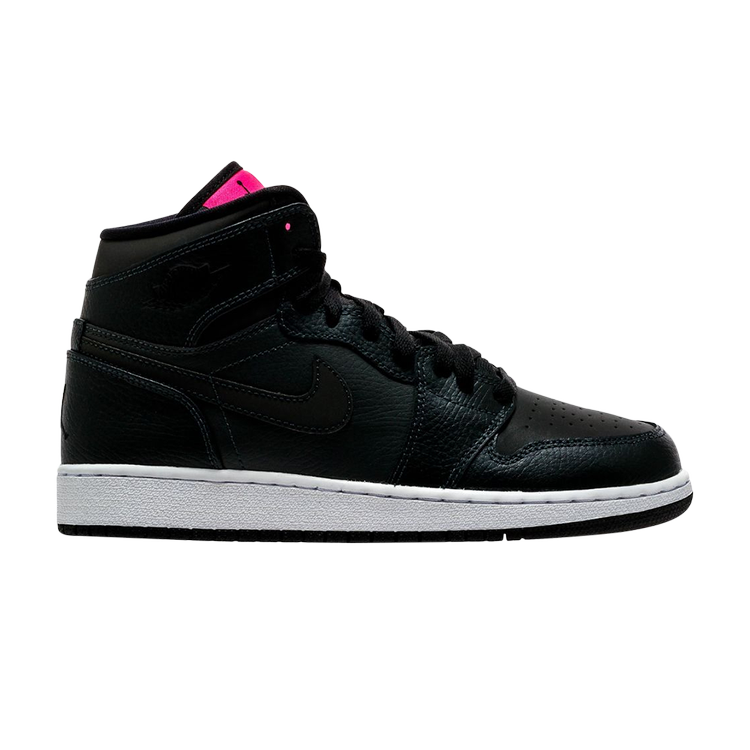 حذاء رياضي Air Jordan 1 Retro High GS 'Black Pink' باللون الأسود