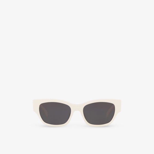 CL40197U Celine acetate cat eye sunglasses, white