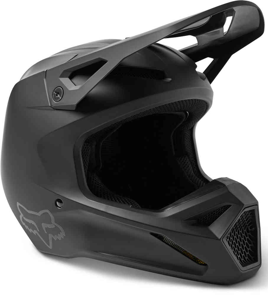 V1 FOX Hard Motocross Helmet, Black Matt