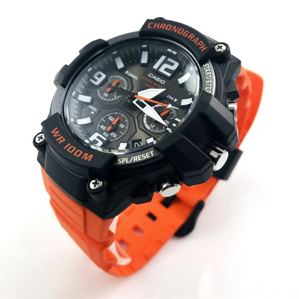 CASIO VINTAGE Series Sports Quartz Waterproof Mens Orange Analog Watch, orange