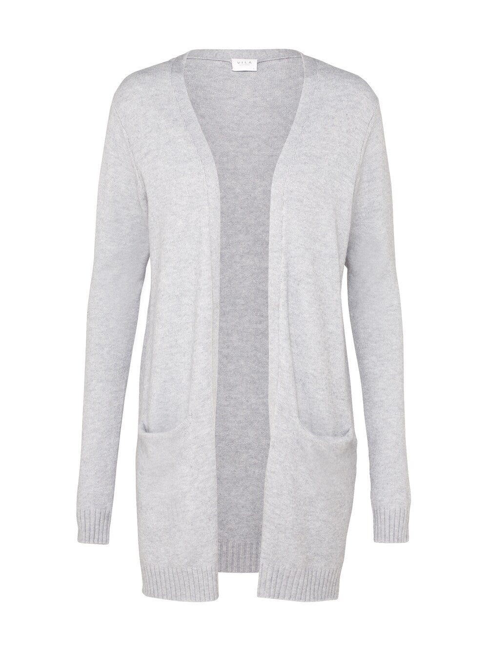 Knitted cardigan Vila Ril, mottled gray