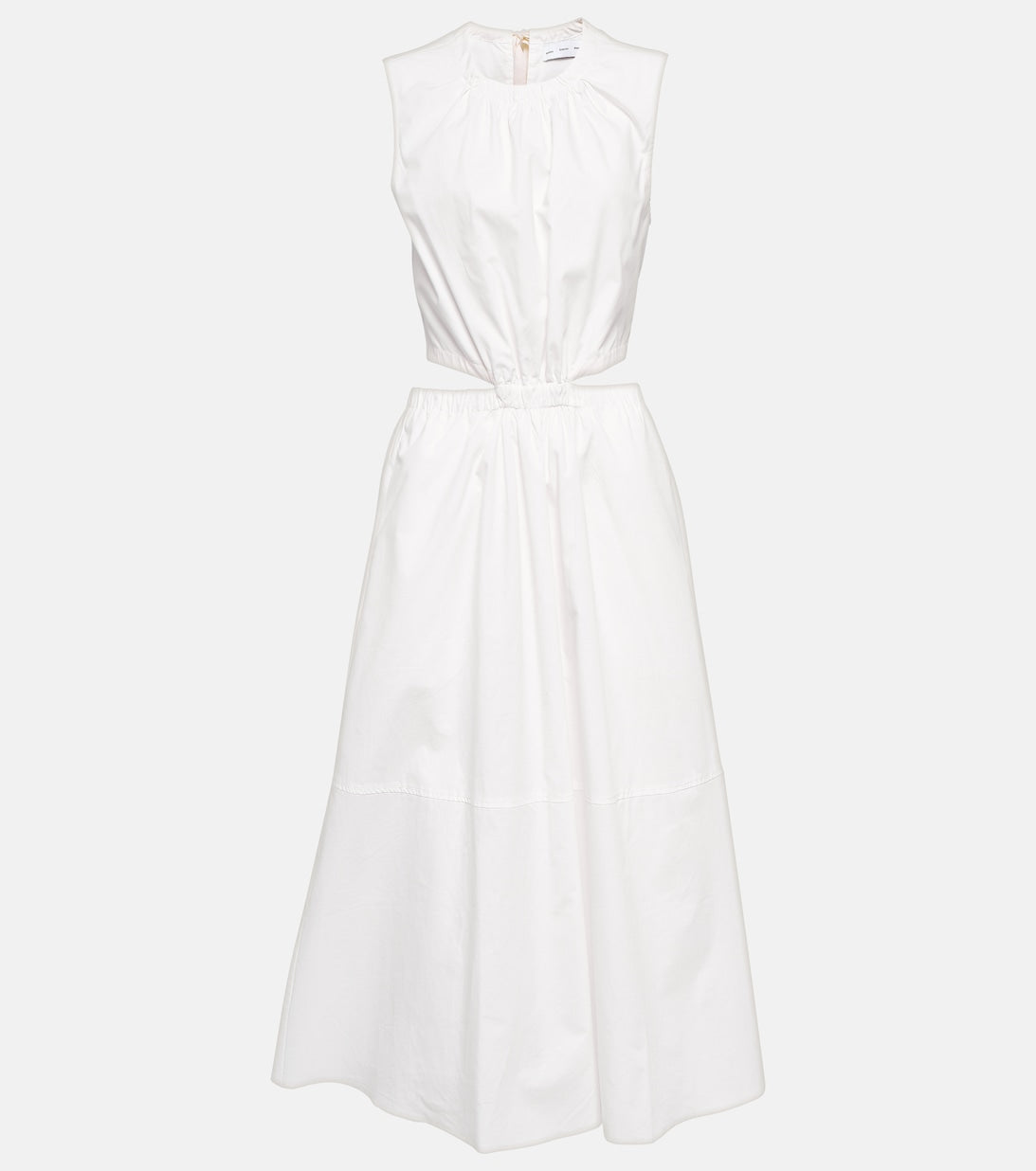 PROENZA SCHOULER cotton midi dress with cutouts, white