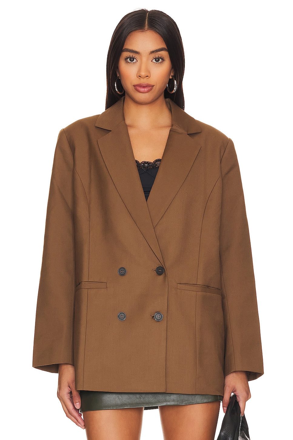 LIONESS Wyoming Blazer, Chocolate