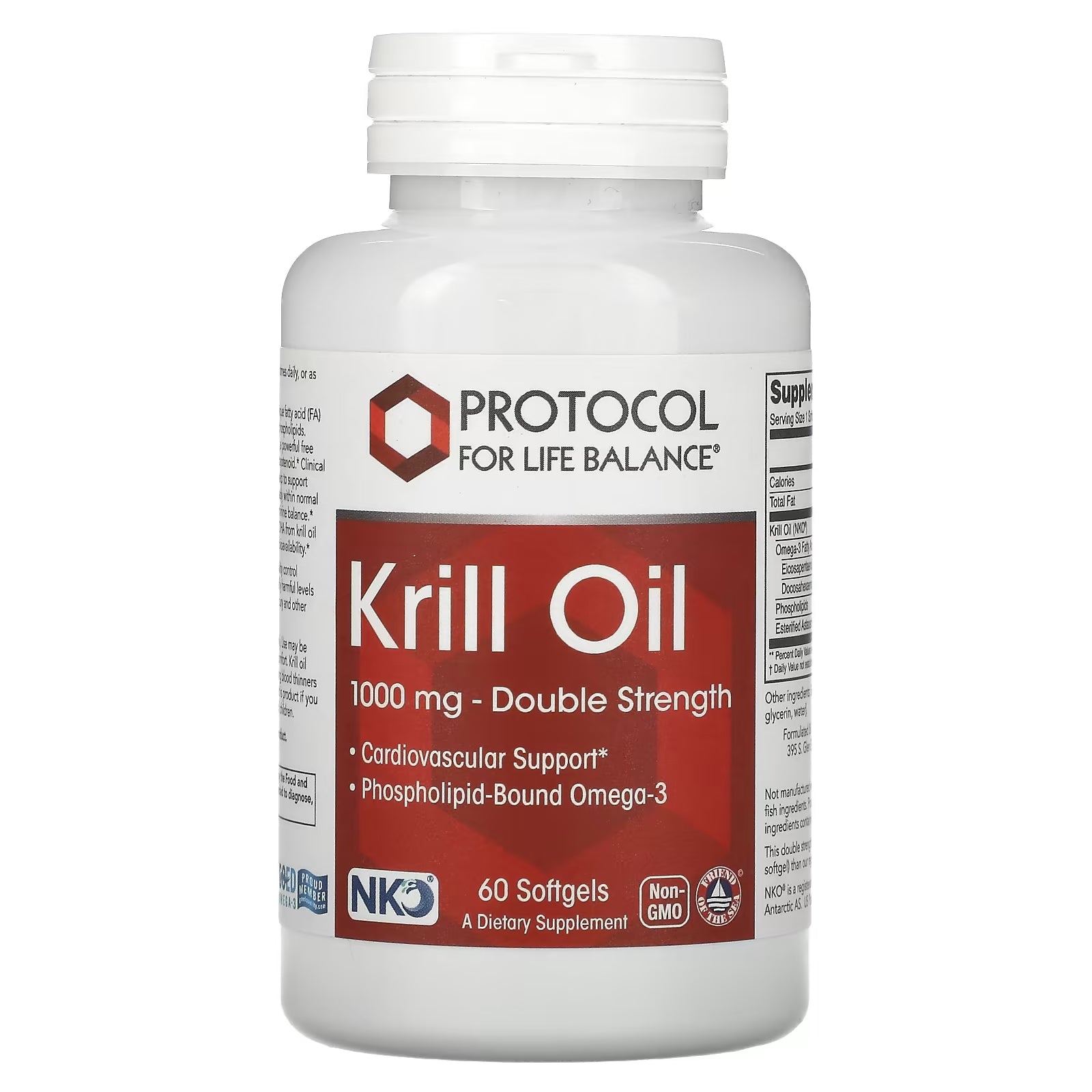 Protocol for Life Balance Krill Oil, 1000 mg, 60 Softgels