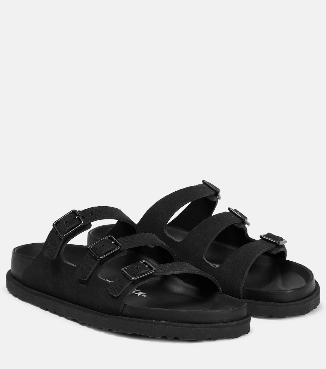 Florida Birkenstock Suede Sandals, Black