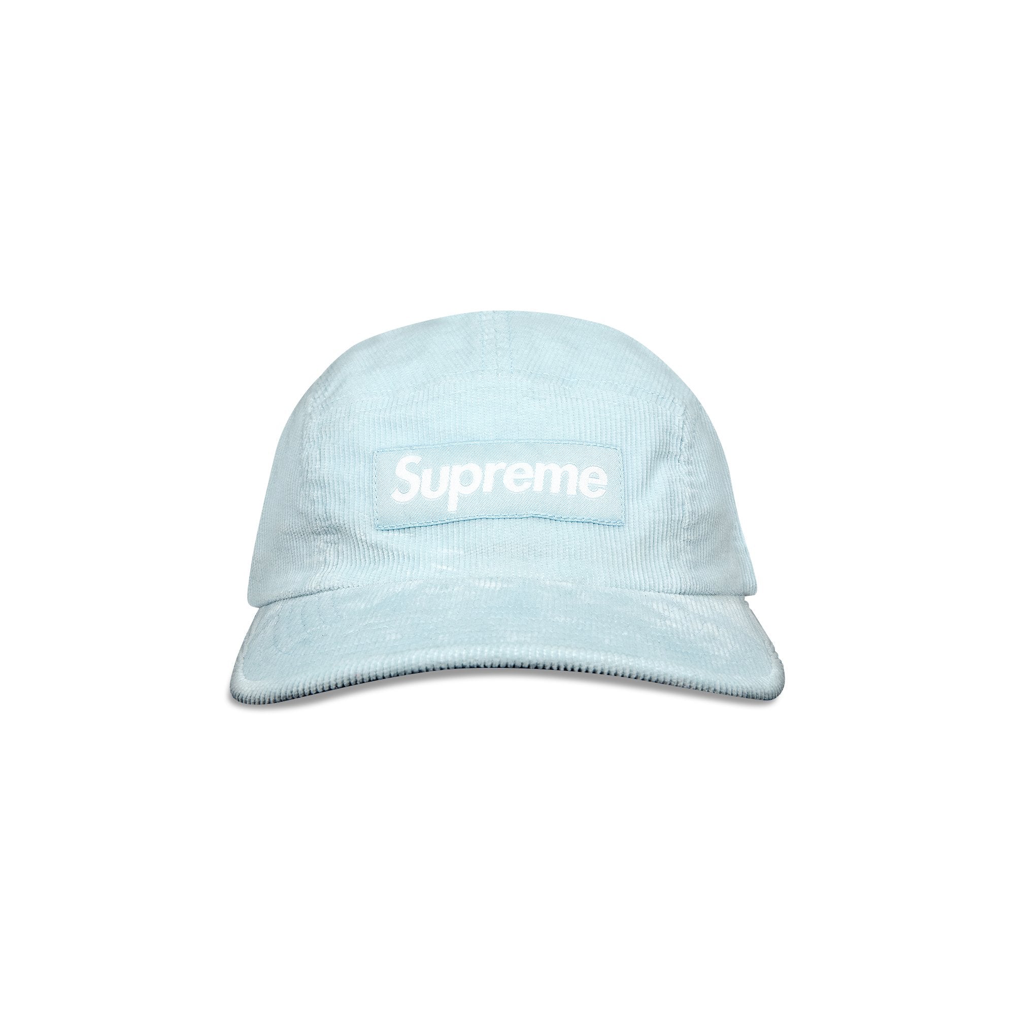 Supreme Fine Wale Camp Corduroy Cap, Light Blue