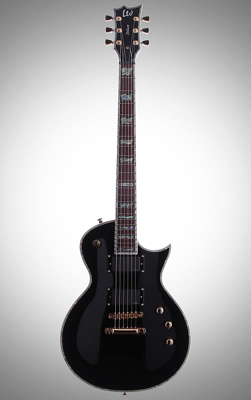 جيتار كهربائي ESP LTD EC-1000 Deluxe Series، جيتار كهربائي، أسود، مع ميكروفونات EMG