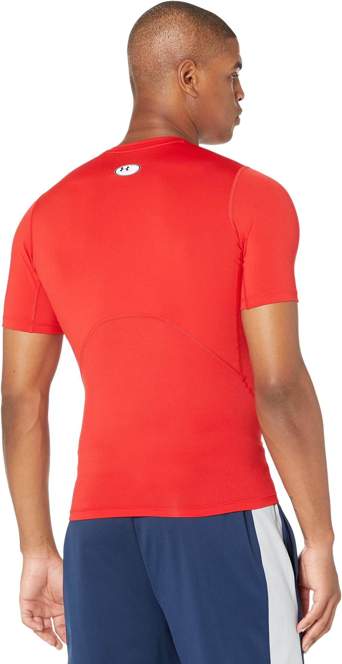 Under Armor Heatgear Armor Short Sleeve Compression Sleeve in Red/White