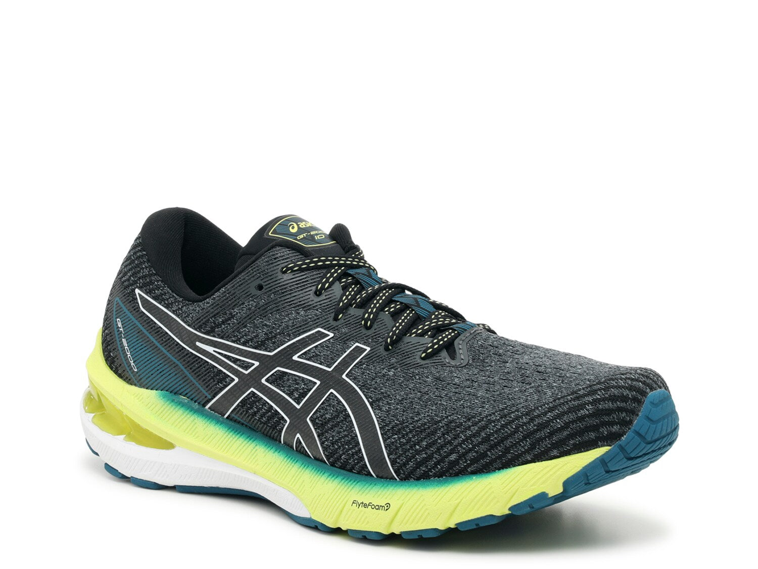 حذاء رياضي Asics GT 2000، أسود/أزرق/أصفر