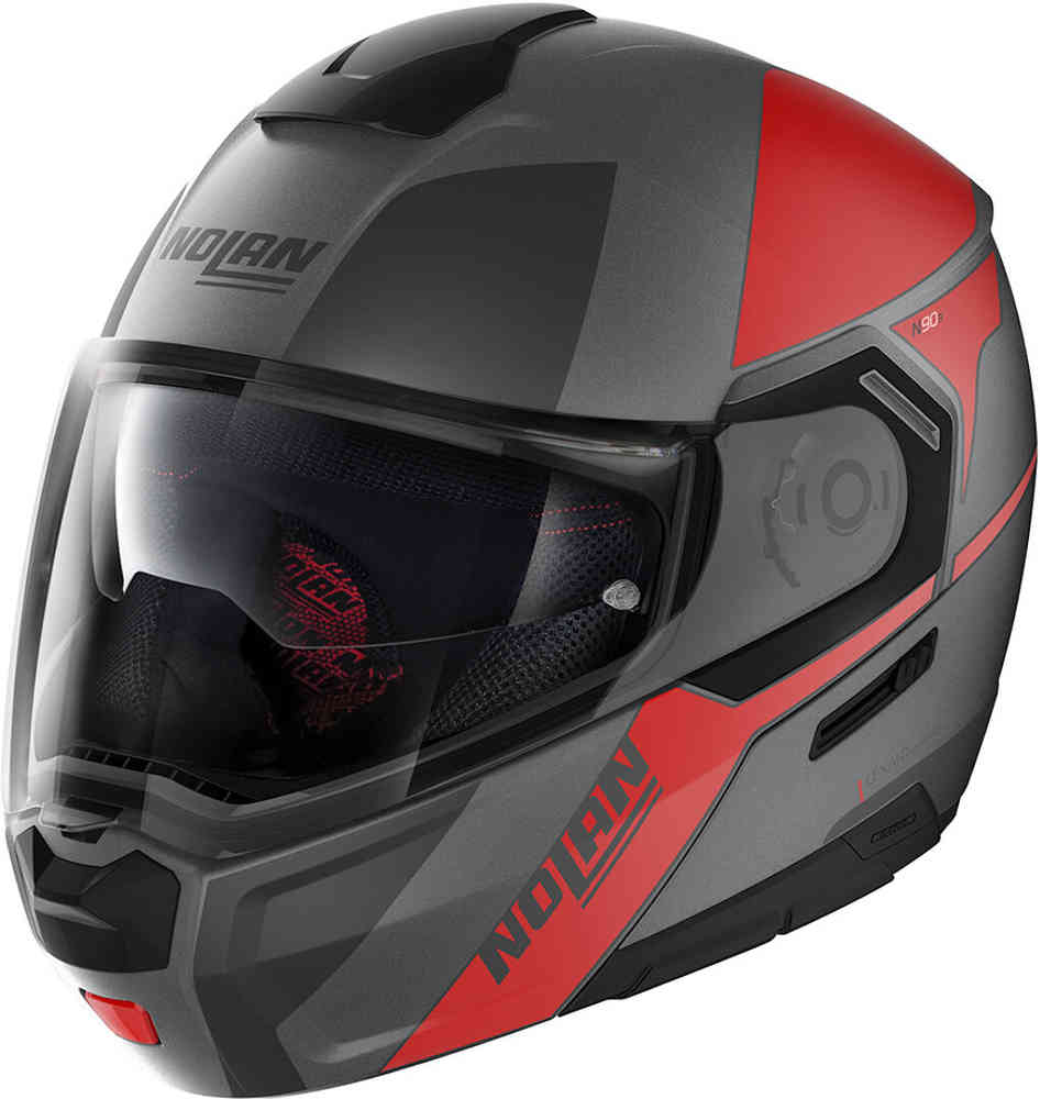 N90-3 Wilco N-Com Nolan Helmet, Grey/Red