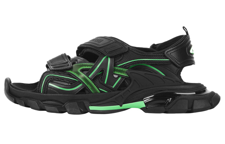 Balenciaga Sports Sandals Black/Fluorescent Green