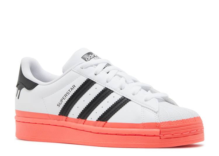 حذاء رياضي Adidas SUPERSTAR BIG KID 'PAINT DRIP - WHITE TURBO' باللون الأبيض