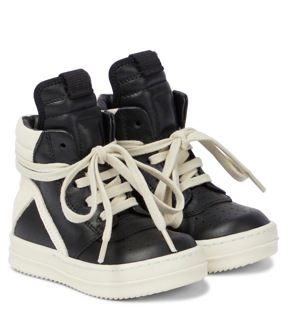 Baby Geo Rick Owens High Top Sneakers, Black