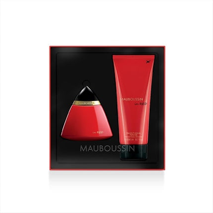 Mauboussin Jumbo Set in Red Eau de Parfum 100 ml Shower Gel 200 ml