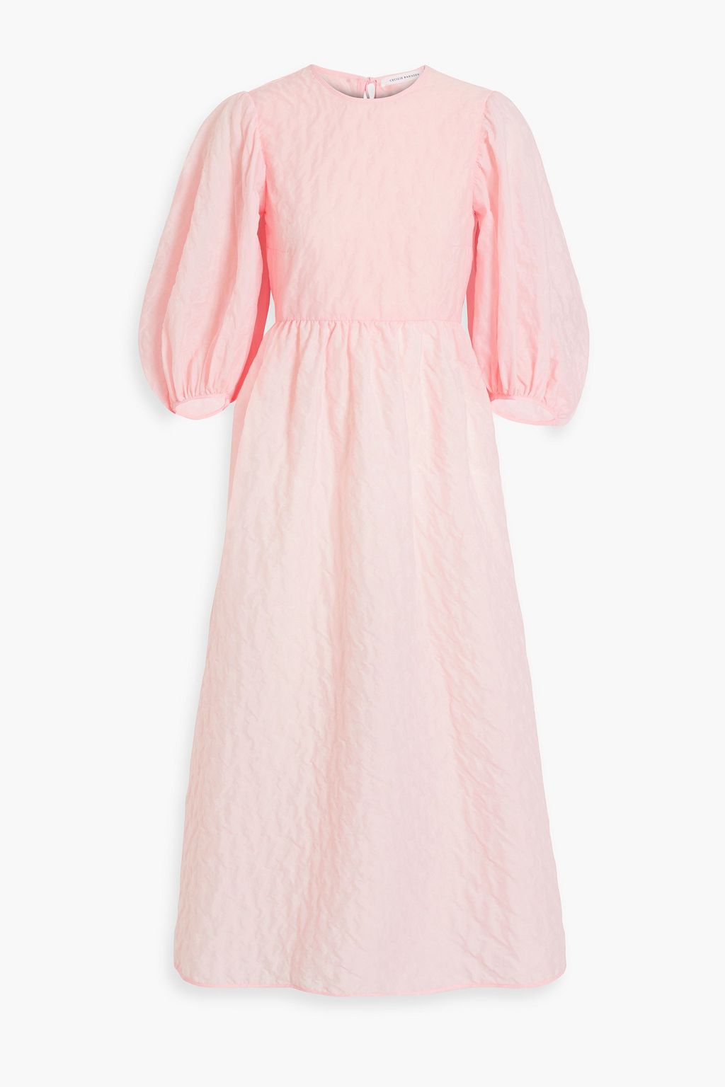 Karmen midi dress with ruched matlasse CECILIE BAHNSEN, pink