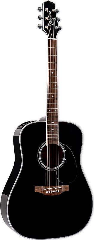 جيتار صوتي كهربائي من Takamine FT341 إصدار محدود Dreadnought، أسود