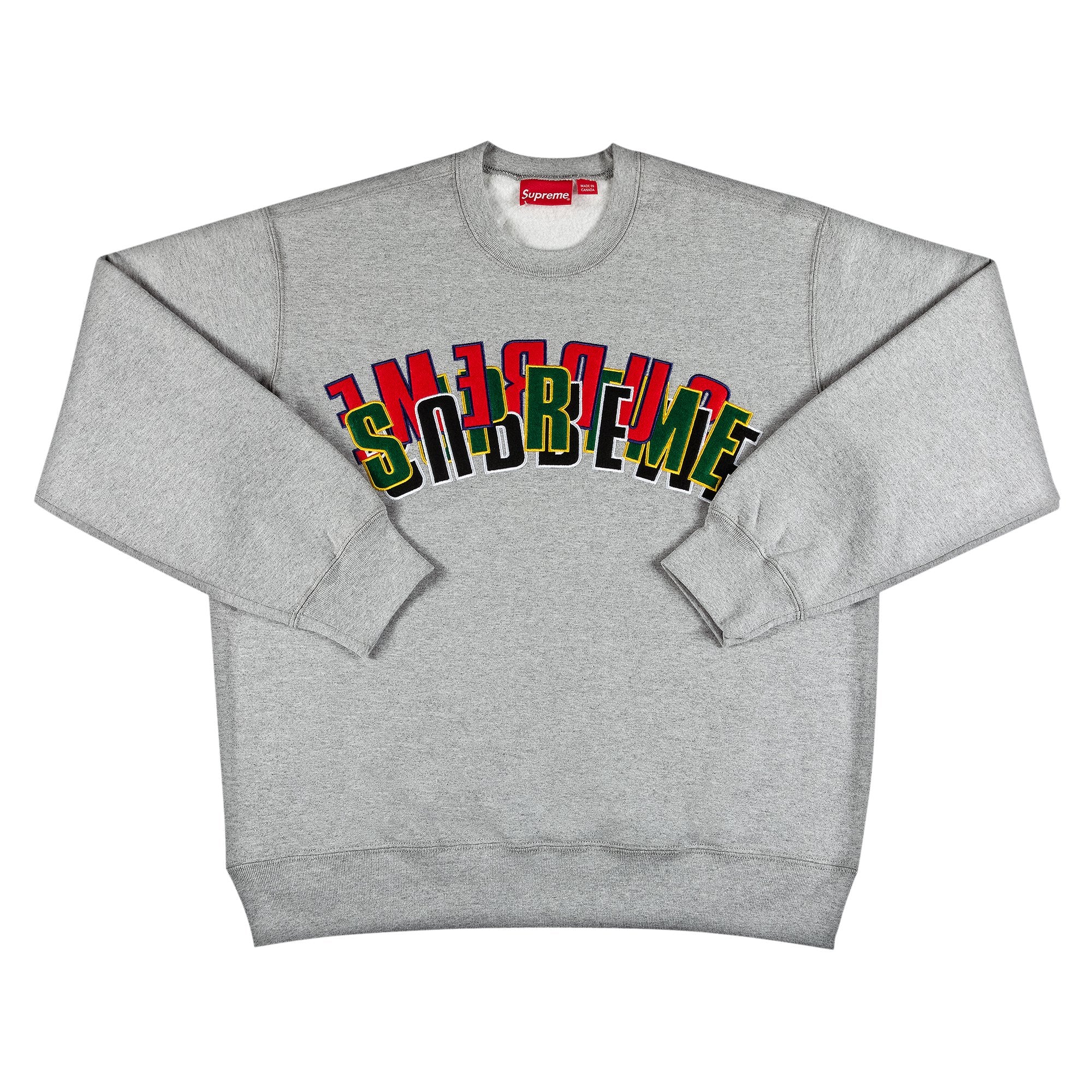 Supreme Stacked Crewneck Heather Gray