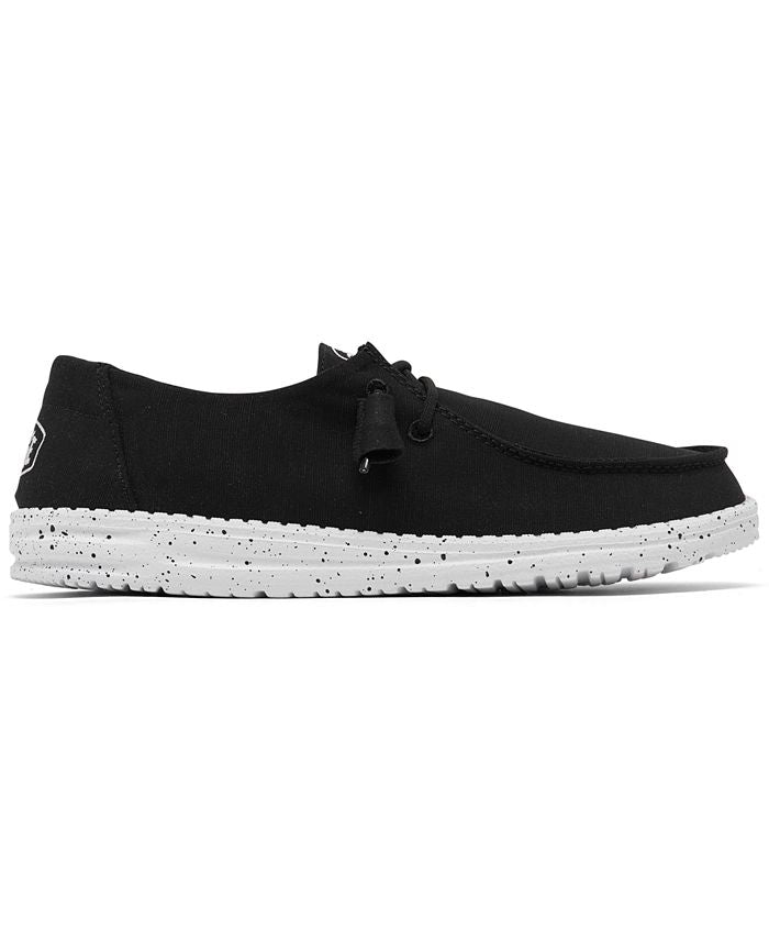 Wendy Slub Women's Canvas Casual Loafers by Finish Line Hey Dude, Black