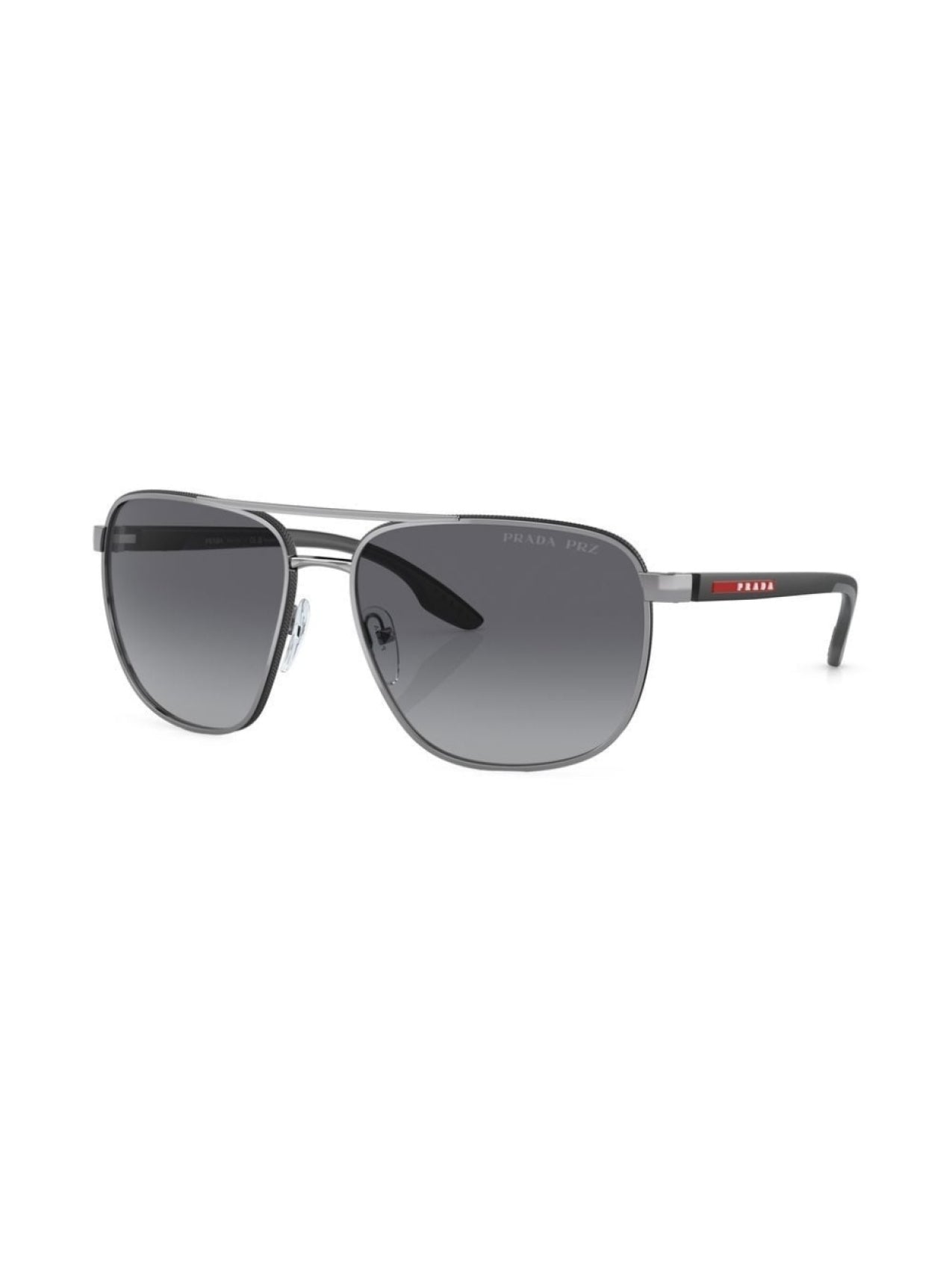 Prada Linea Rossa Logo Sunglasses, Gray