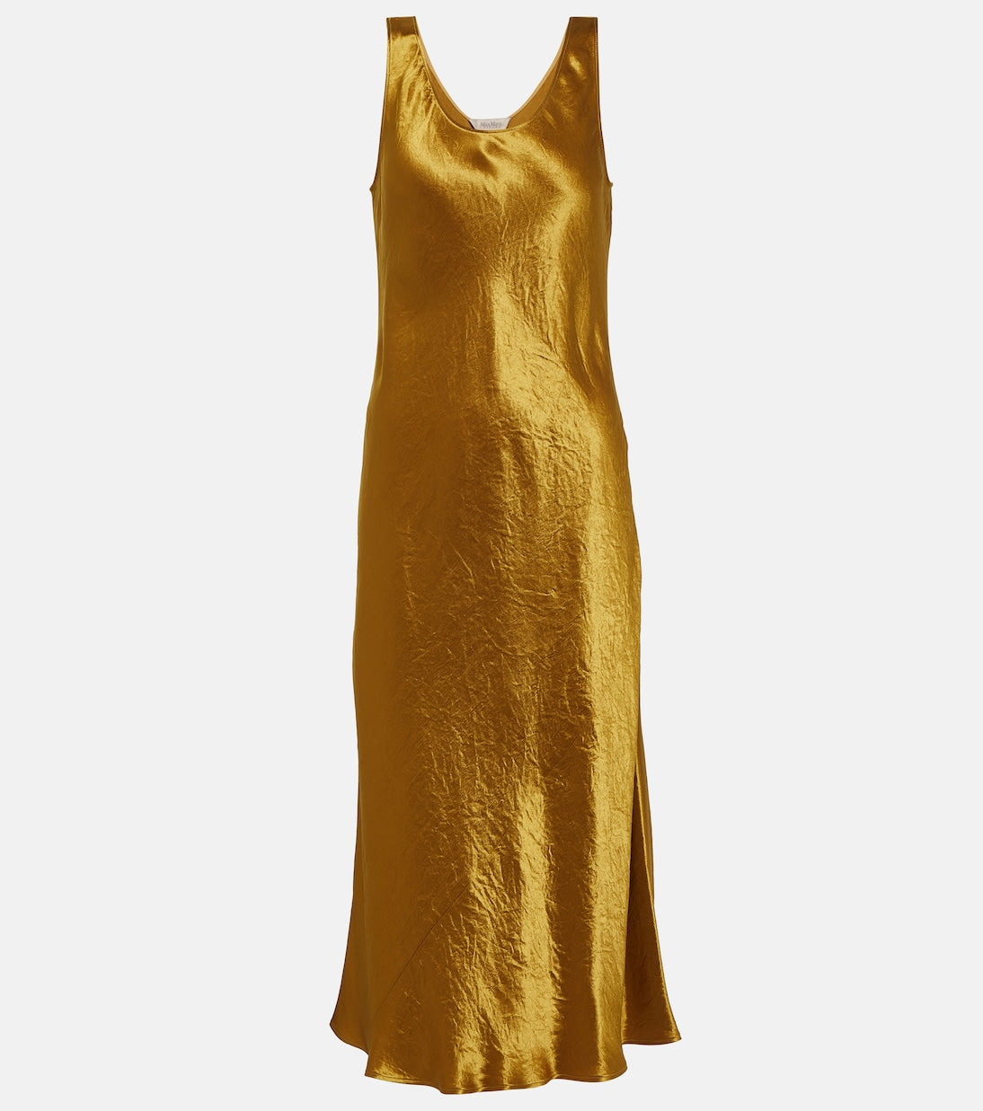 Satin slip dress leisure talet Max Mara, yellow