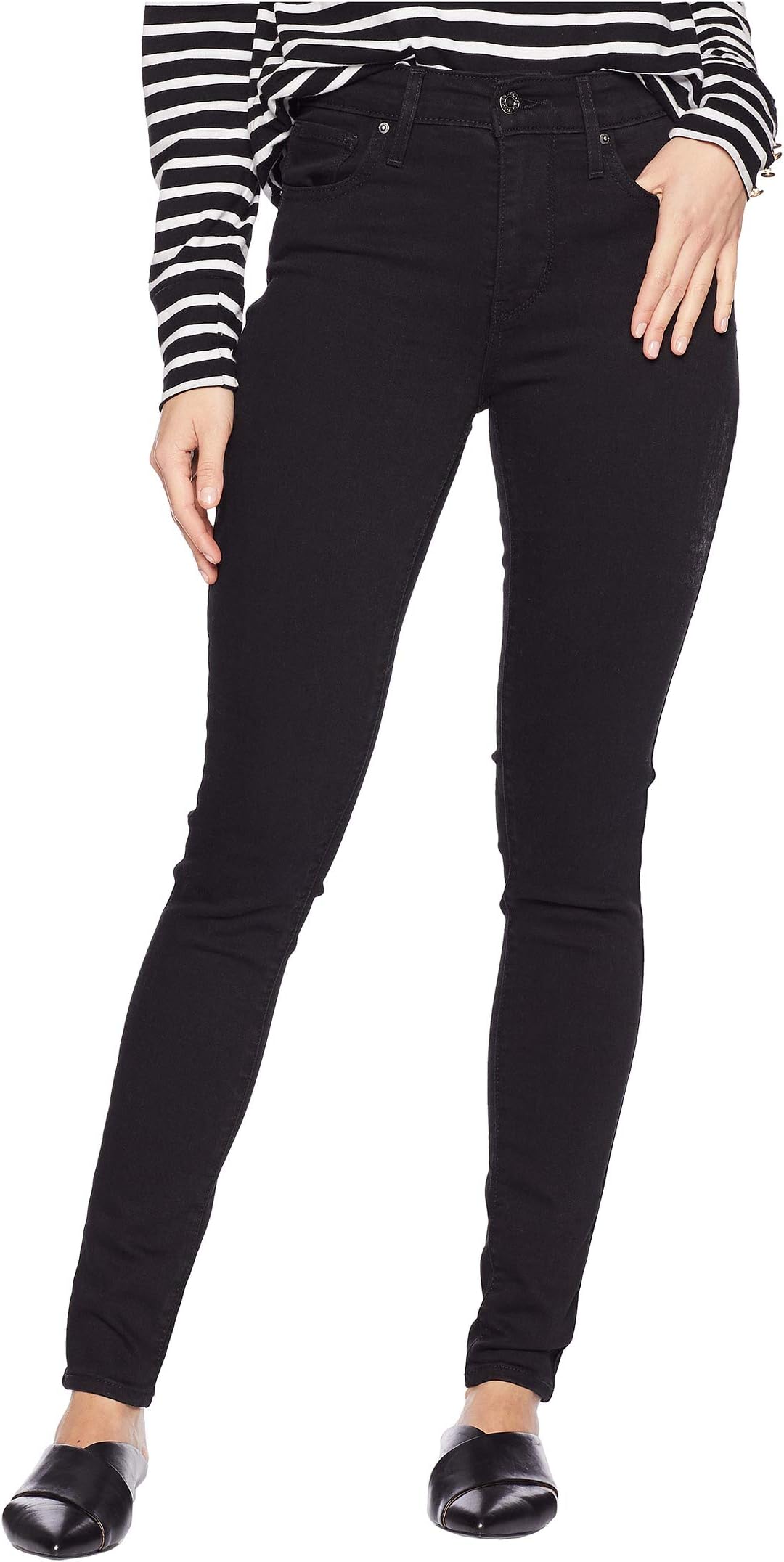 Levi's 721 High Rise Skinny Jeans, Soft Black