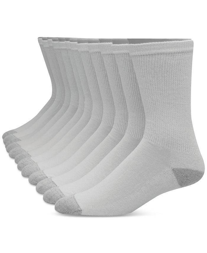 Men's 12-piece Hanes Ultimate Crew Socks, white