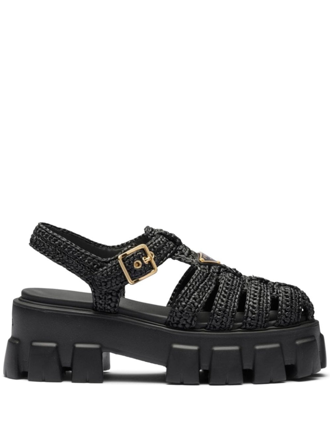 Prada platform sandals, black