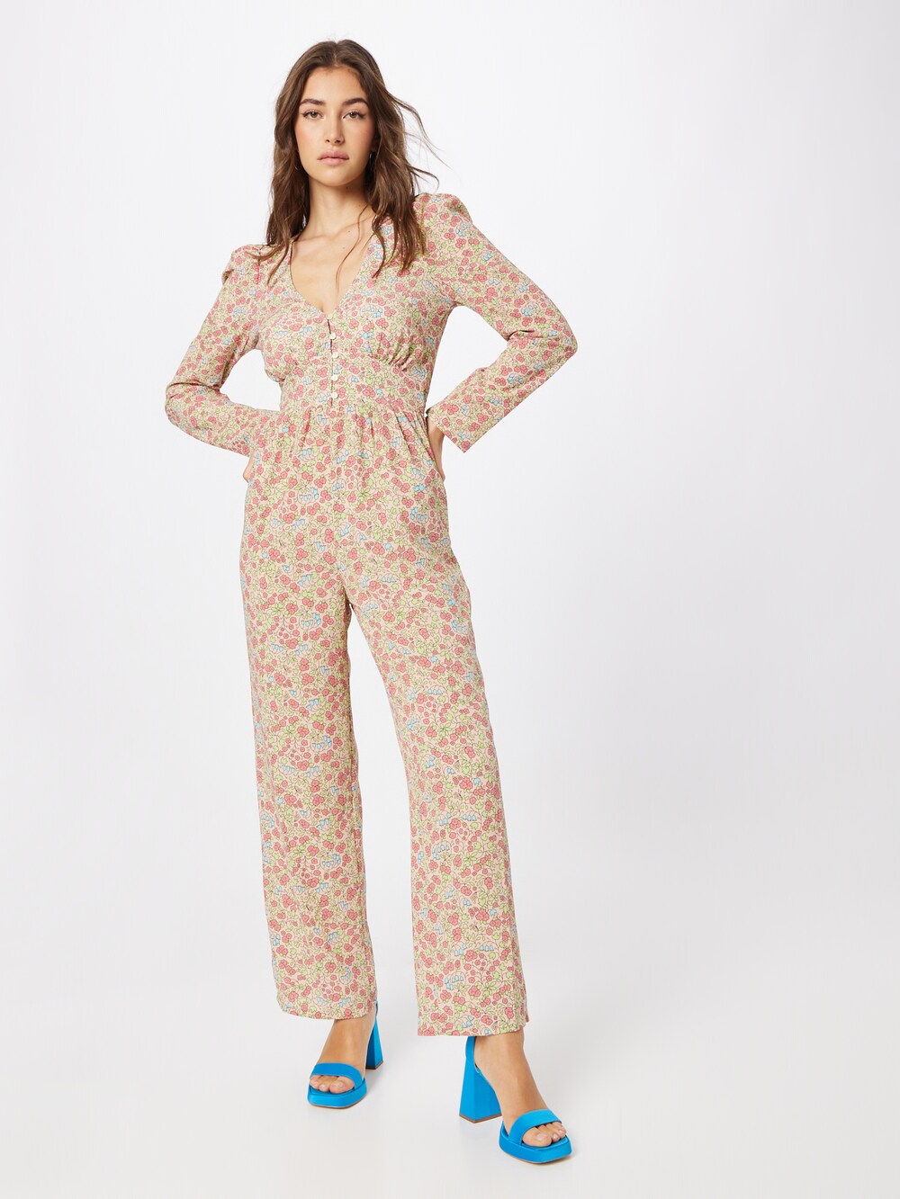 Monki jumpsuit, pink/pastel pink