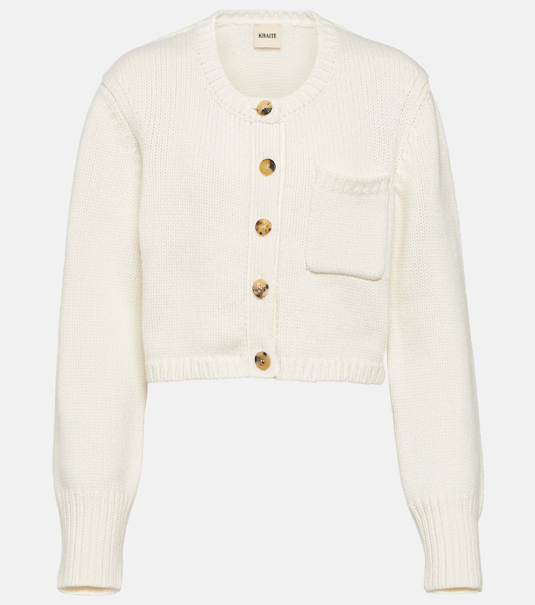 Lavan Khaite cropped cashmere cardigan, white